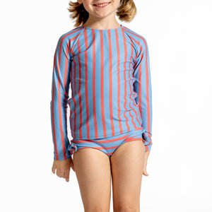 Girls Maritime Stripe Rashguard Set