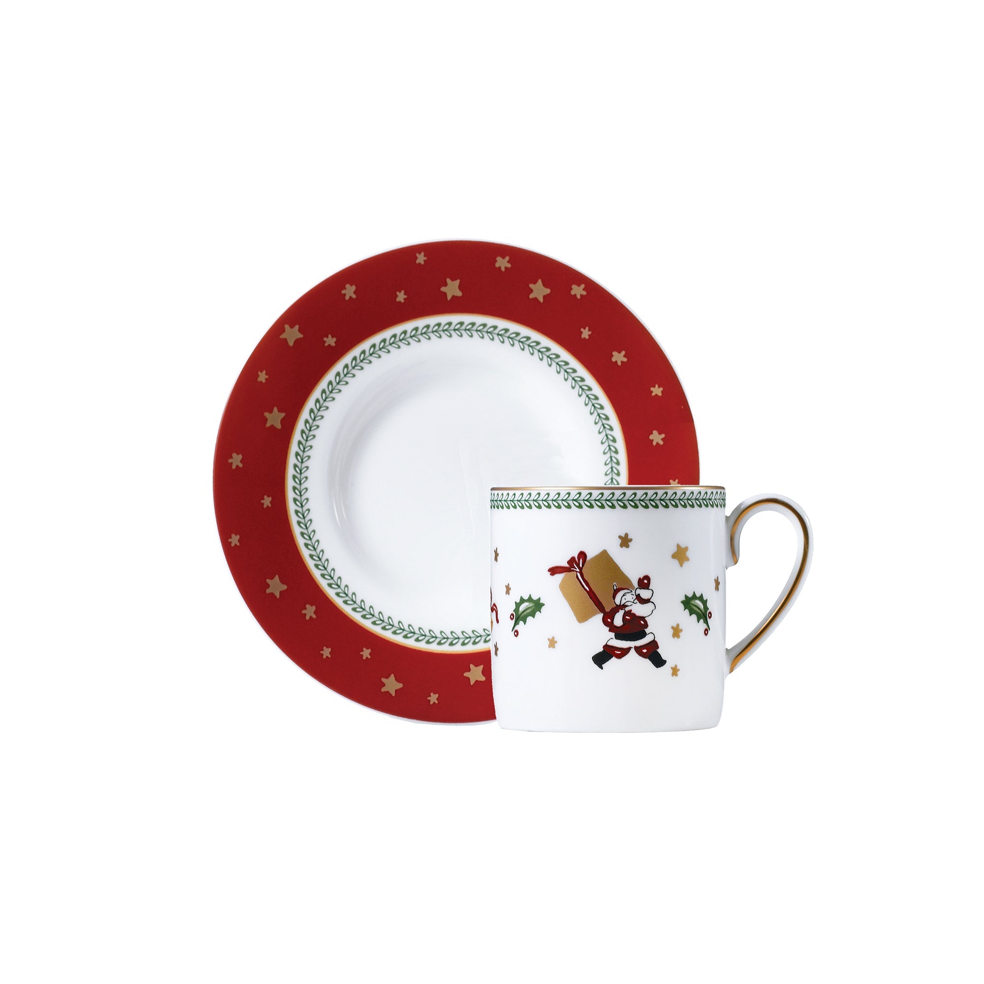 Prouna My Noel Espresso Cup & Saucer White Background Photo