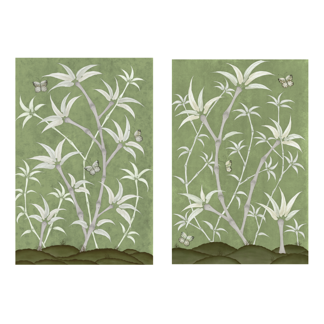 Chinoiserie Panel Print Pair | Bamboo En Fleur