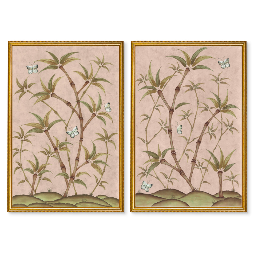Chinoiserie Panel Print Pair | Bamboo En Fleur