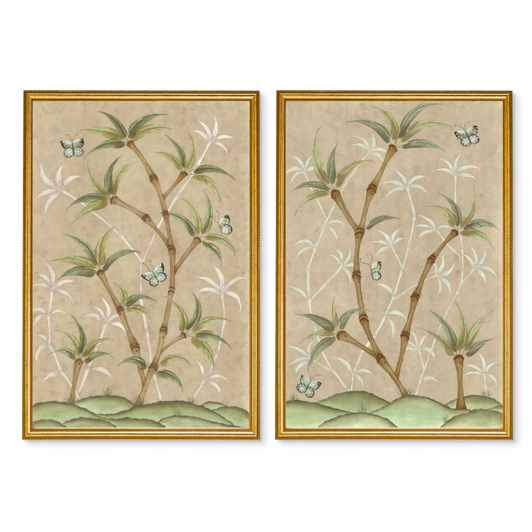 Chinoiserie Panel Print Pair | Bamboo En Fleur