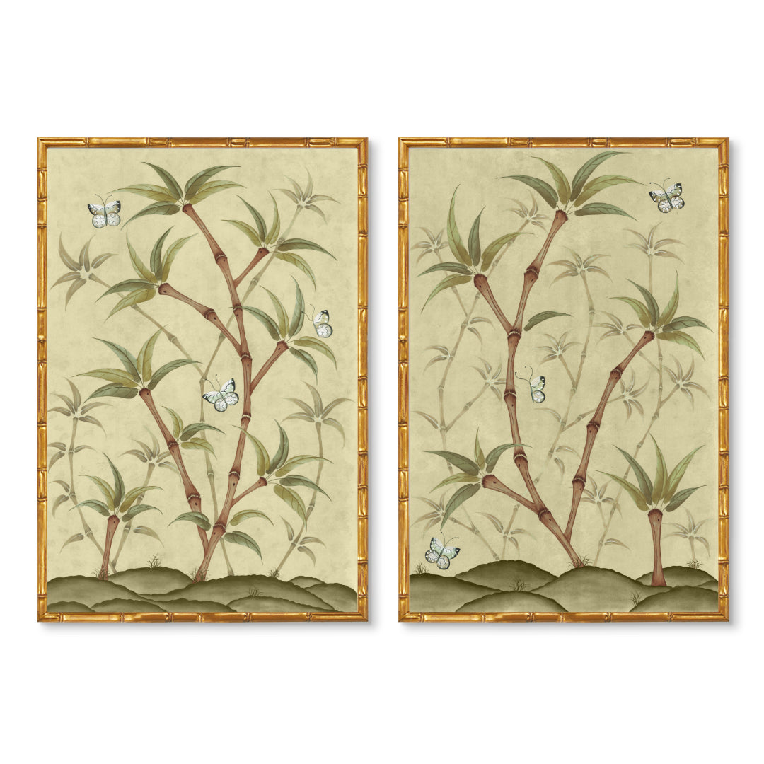 Chinoiserie Panel Print Pair | Bamboo En Fleur