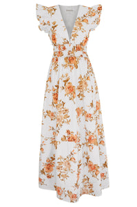 West Village Dress in Peach Floral