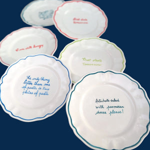 Artichoke Salad with Parmesan Cheese Please Scalloped Plate, Set of 6