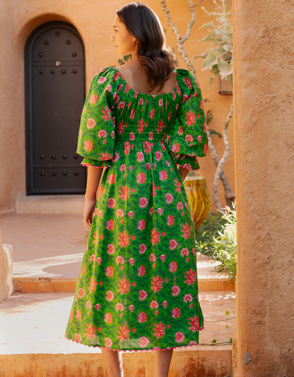 Pink City Prints Emerald Jungle Hampi Dress