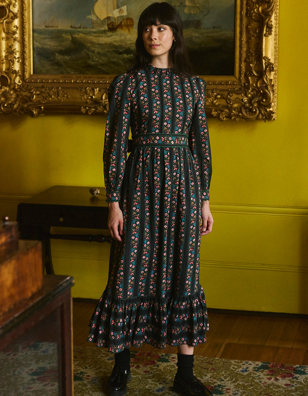 Pink City Prints Haworth Border Savannah Dress