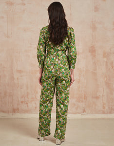 Pink City Prints Lime Ditsy Danni Jumpsuit