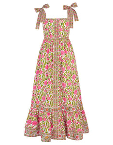 Pink City Prints Lime Fields Corfu Dress