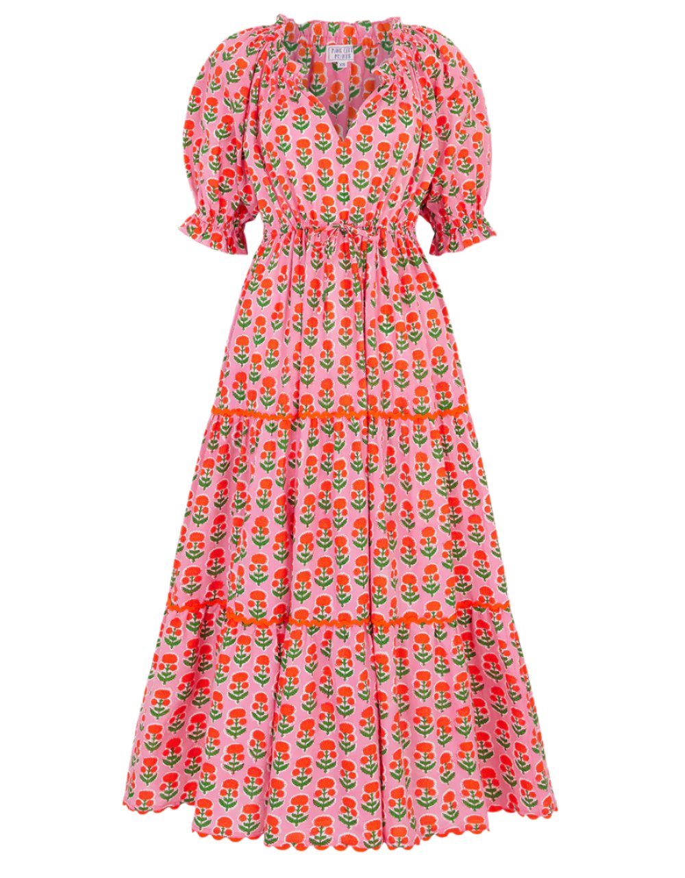 Pink City Prints Marigold Buta Calypso Dress