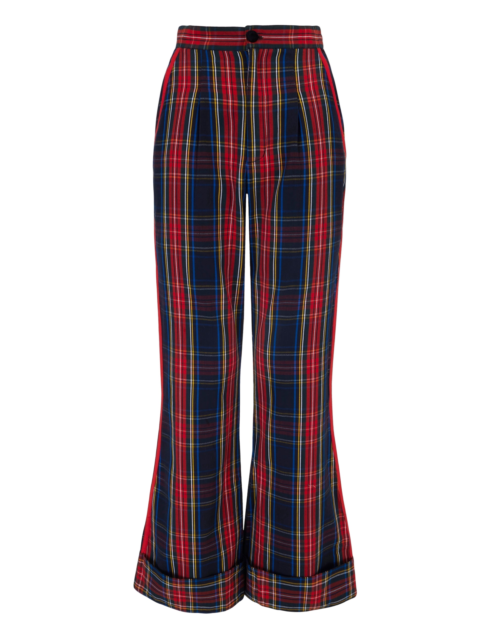 Pink City Prints Midnight Tartan Romy Trousers