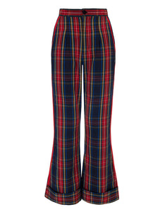 Pink City Prints Midnight Tartan Romy Trousers