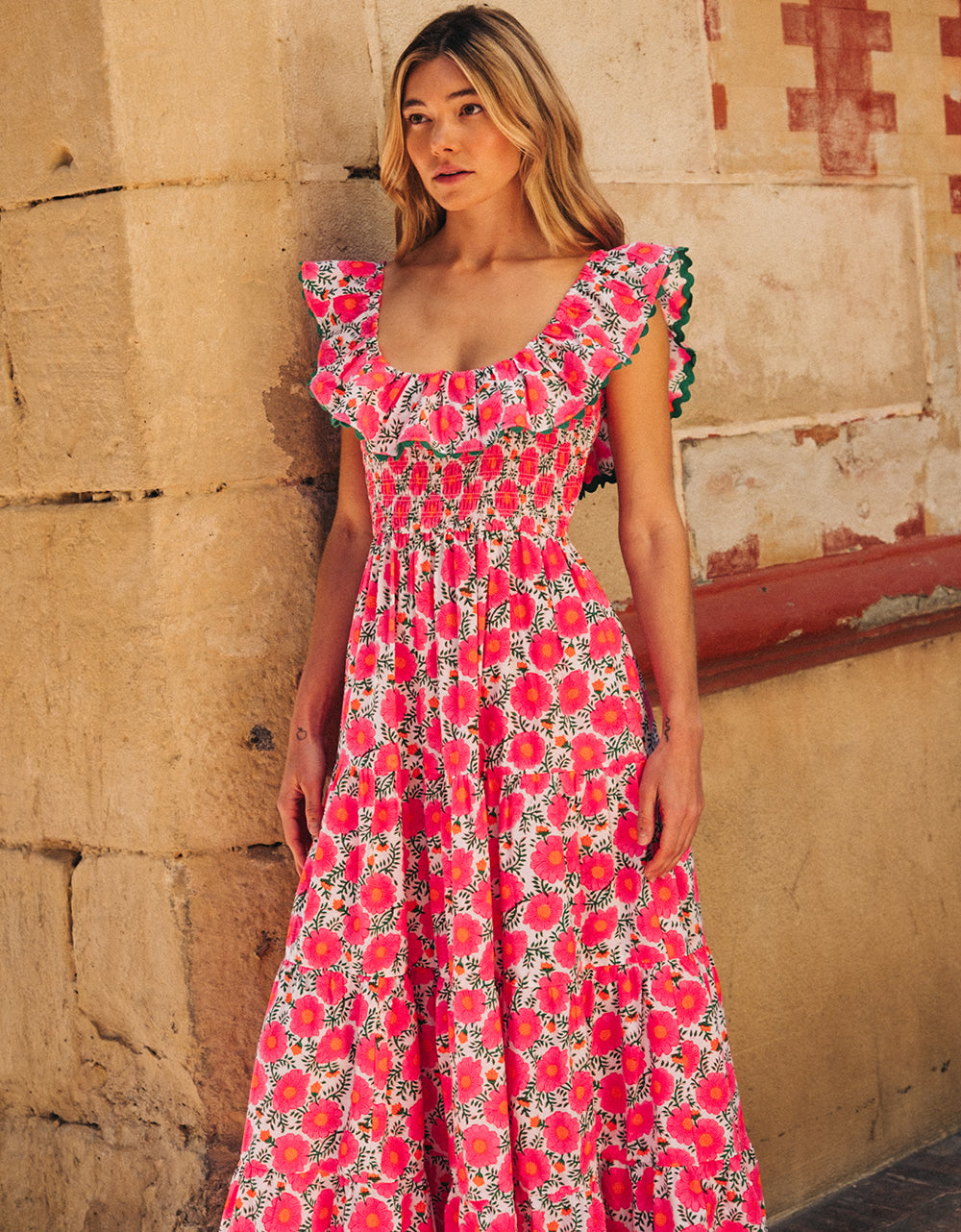 Pink City Prints Neon Poppy Susie Dress