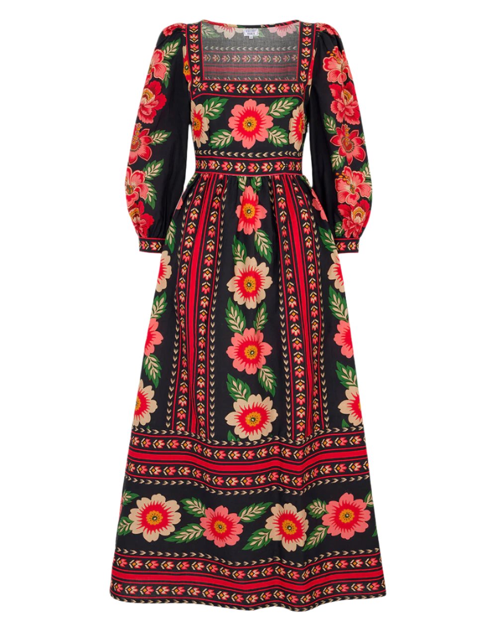 Pink City Prints Scarlet Folk Polly Dress