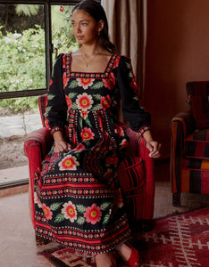 Pink City Prints Scarlet Folk Polly Dress