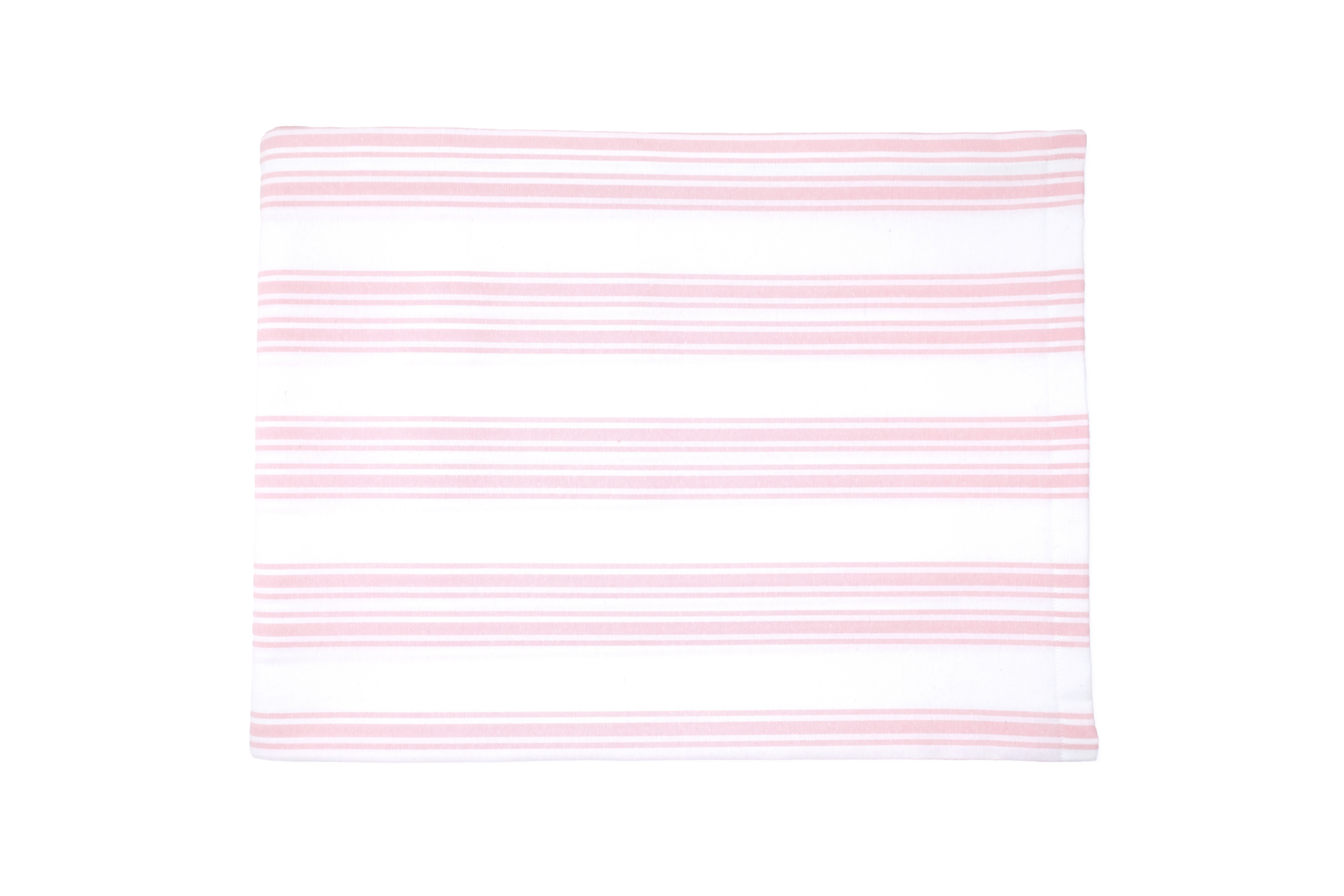 Pink Stripe Cotton Tablecloth, Set of 2