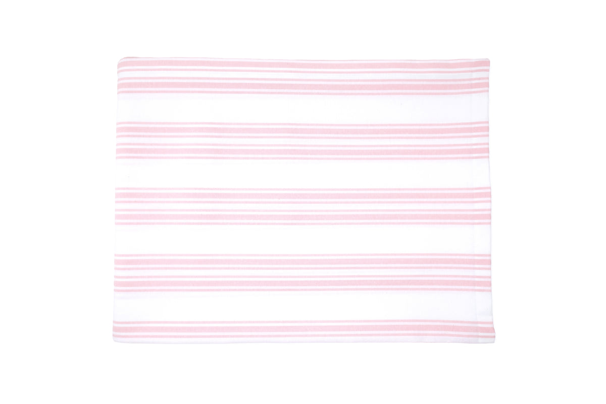 Pink Stripe Cotton Tablecloth, Set of 2