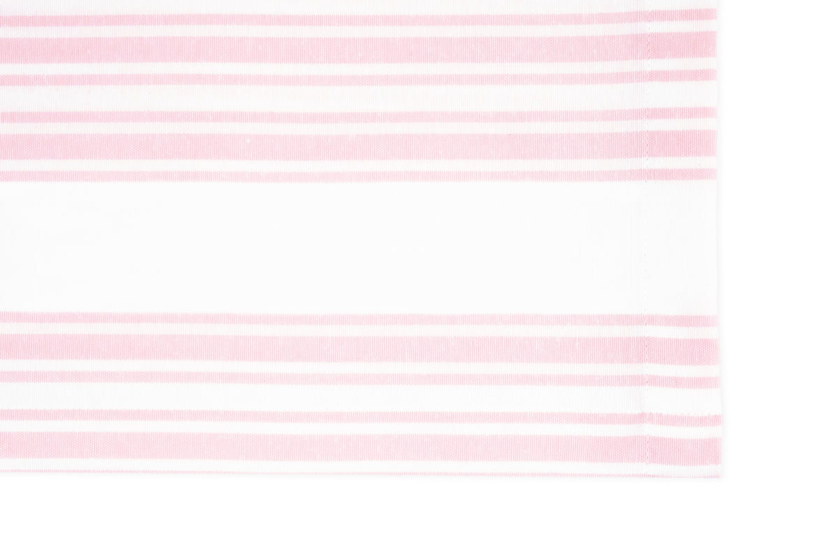 Pink Stripe Cotton Tablecloth, Set of 2