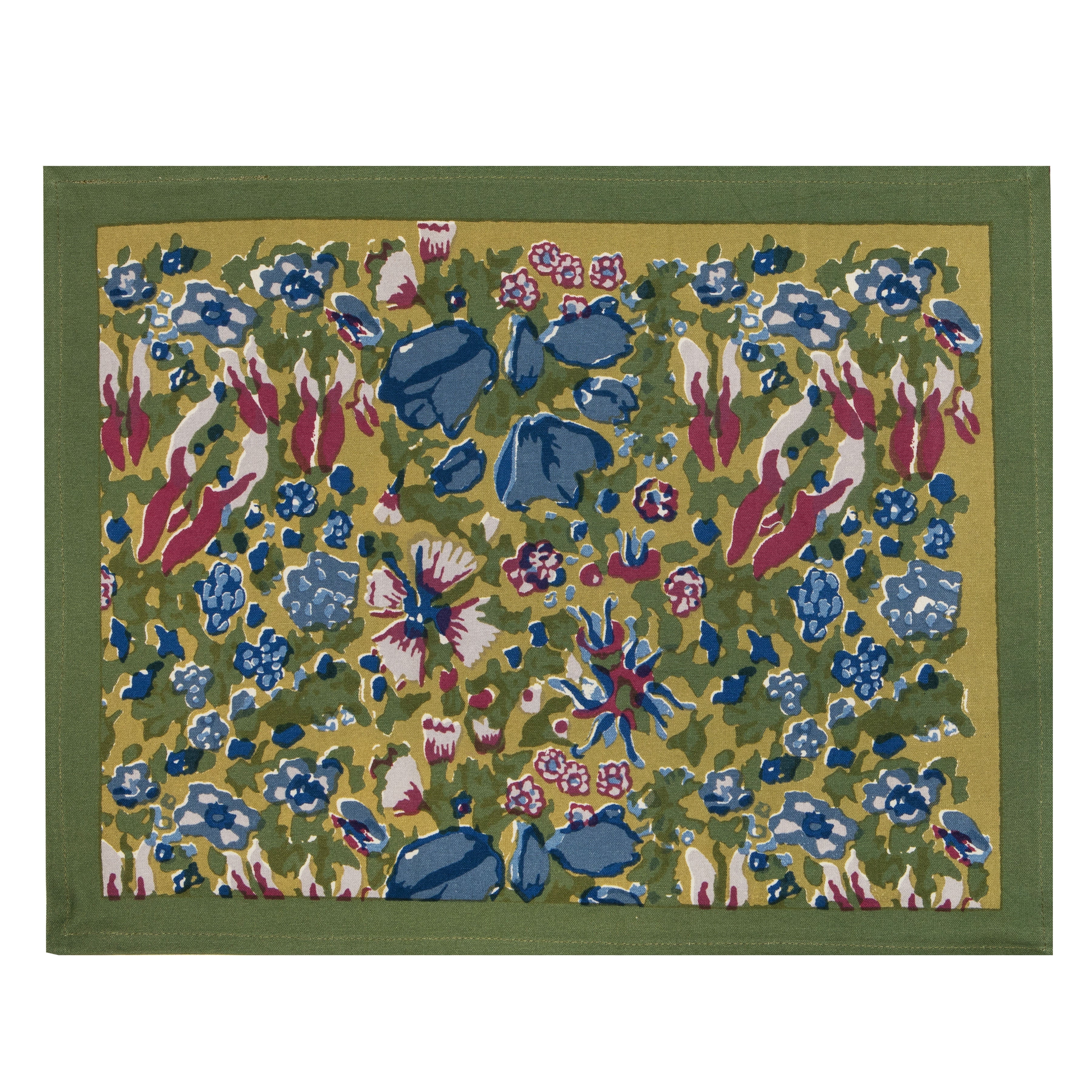 Jardin Placemats Blue & Vert, Set of 6