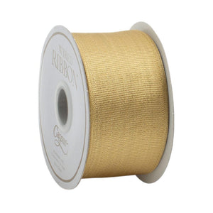 Gold Metallic Grosgrain Unwired Ribbon, 6 Yards