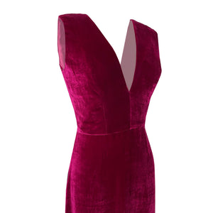 Burgundy Velvet Dress