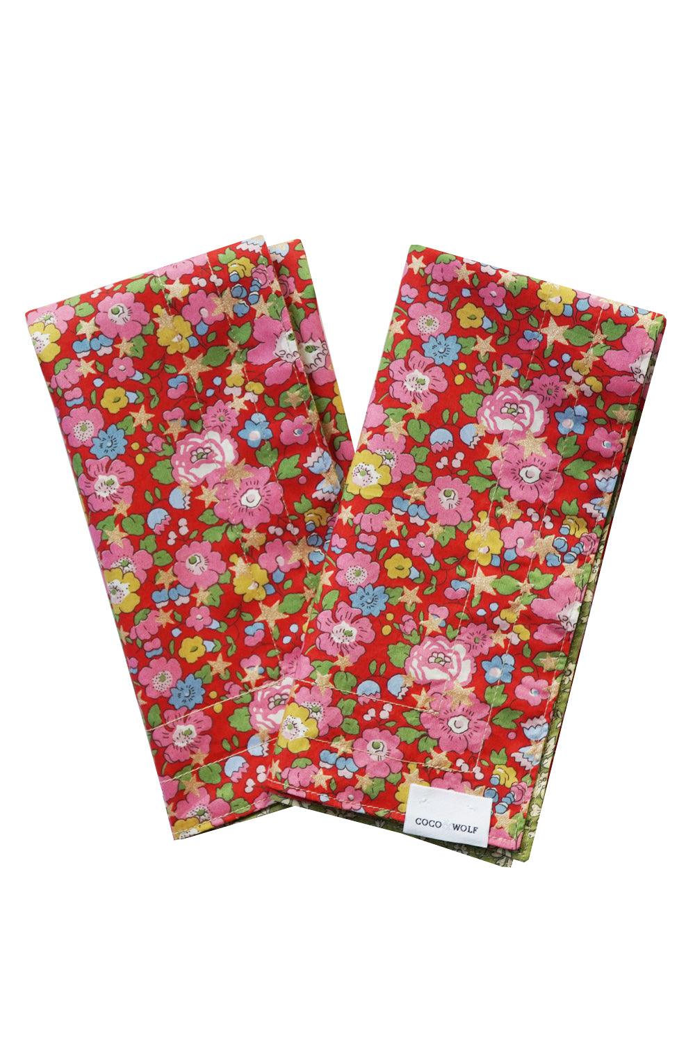 Reversible Stitch Napkin Set made with Liberty Fabric BETSY STAR & CAPEL - Coco & Wolf