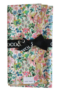 Reversible Wavy Napkin Set made with Liberty Fabric DREAMS OF SUMMER - Coco & Wolf