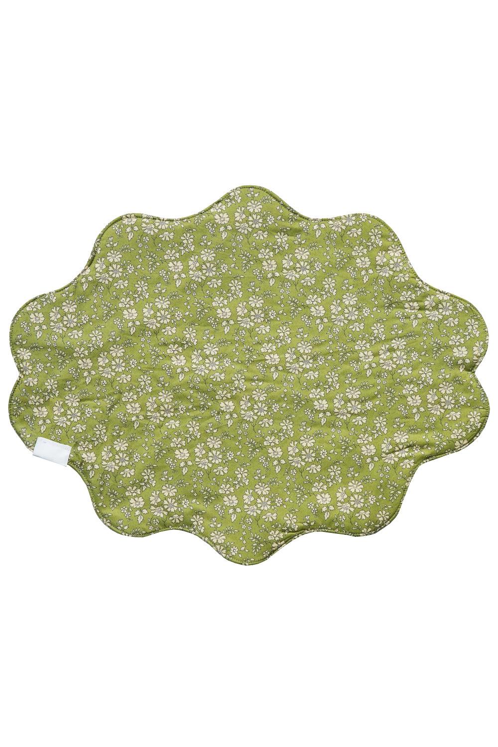 Reversible Wavy Placemat made with Liberty Fabric LIBBY & CAPEL PISTACHIO - Coco & Wolf