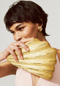 Saline Clutch in Gold