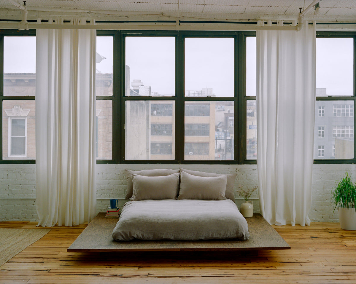 Rosy Brown Washed Linen Duvet Cover