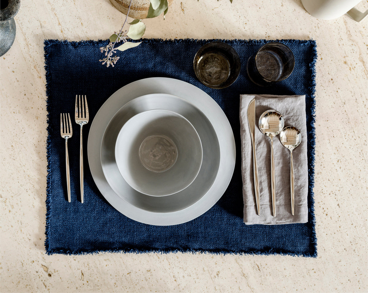 Black Linen Placemat