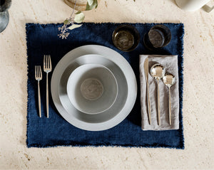 Black Linen Placemat