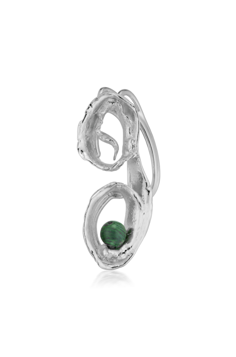Silver Spiral Over Ear Cuff - Marina Moscone