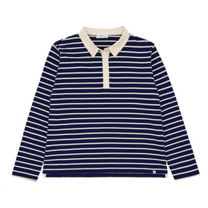 Women’s Navy Stripe Rugby Shirt