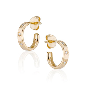 Petite Diamond Star Eternity Hoops