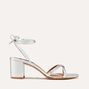 The Soho Sandal in Silver Nappa