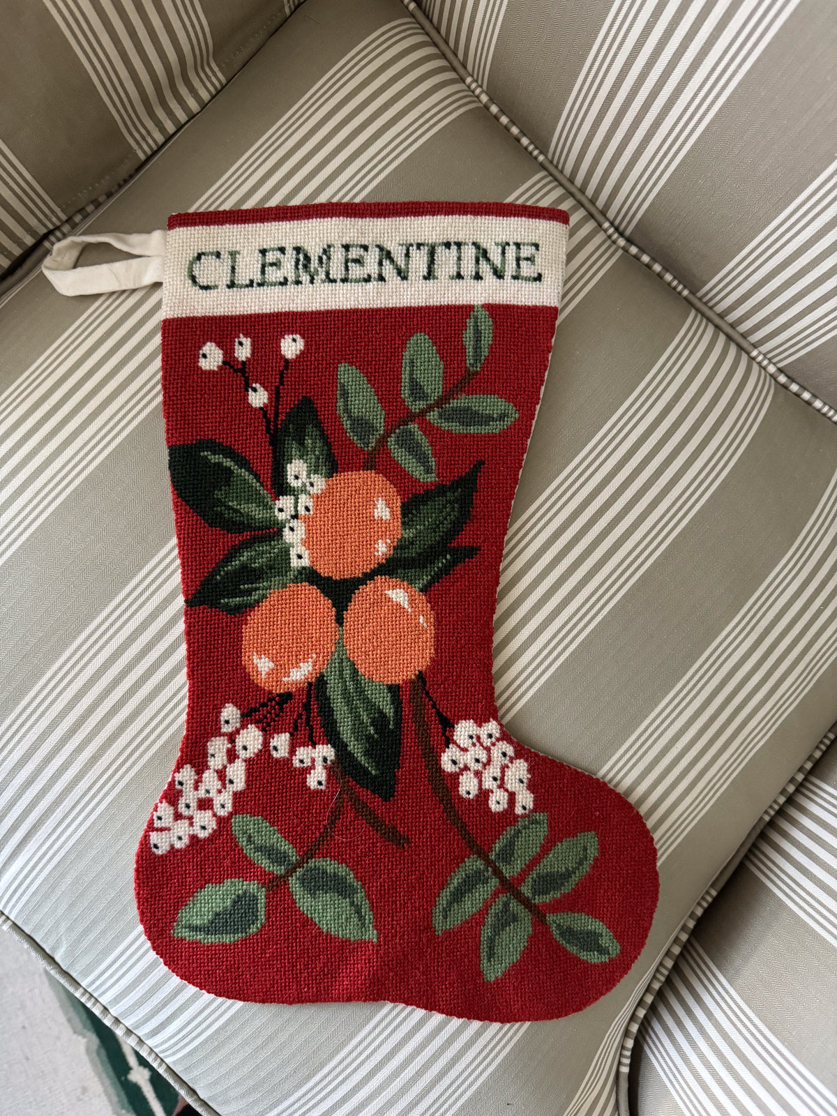 Clementine Stitched Stocking