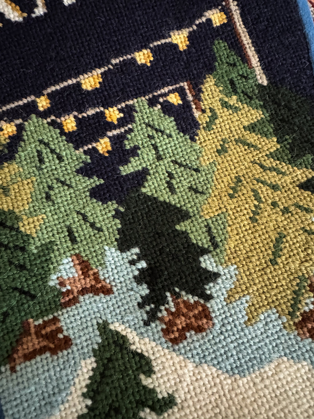 Tree Lot Stitched Stocking