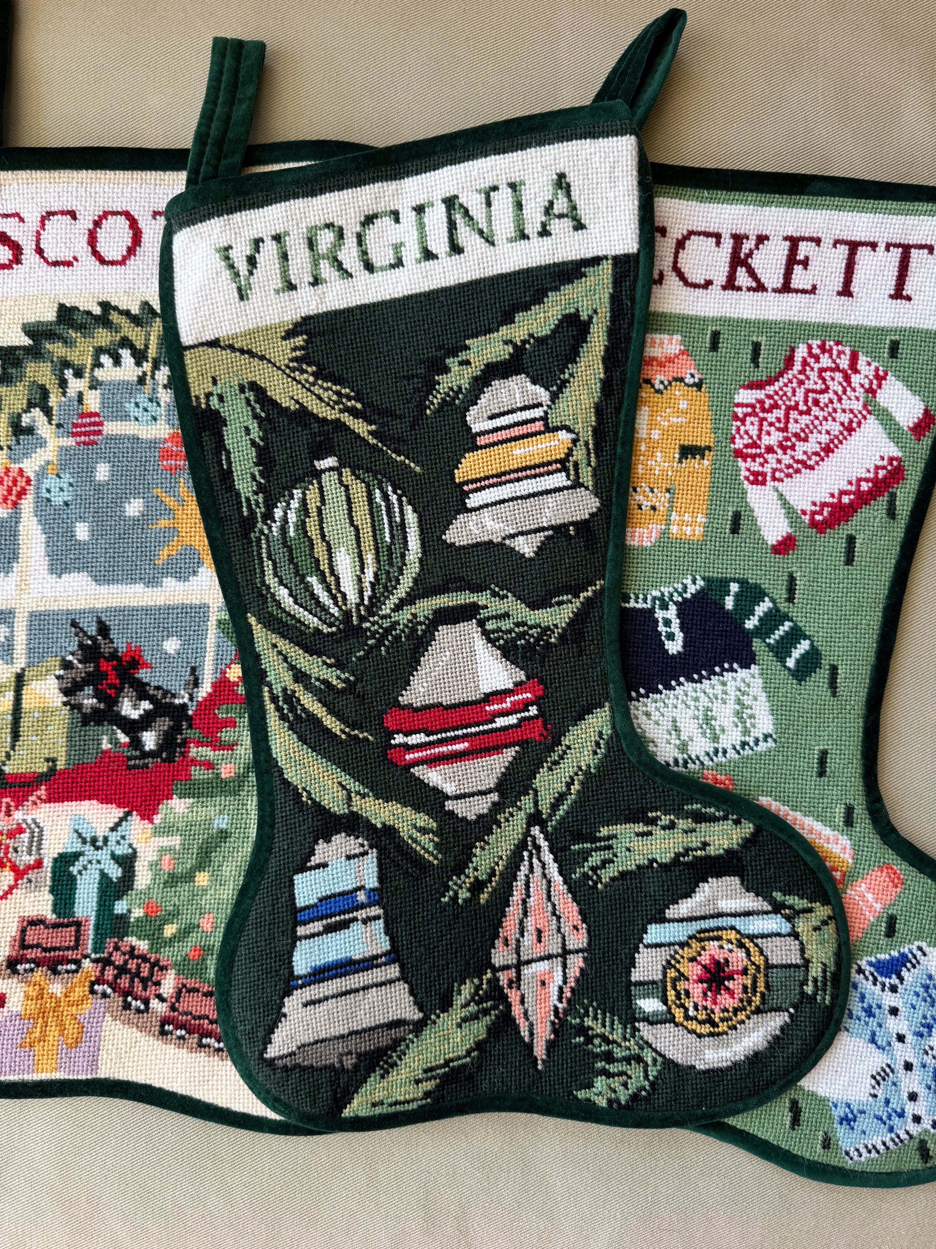 Ornaments Stitched Stocking