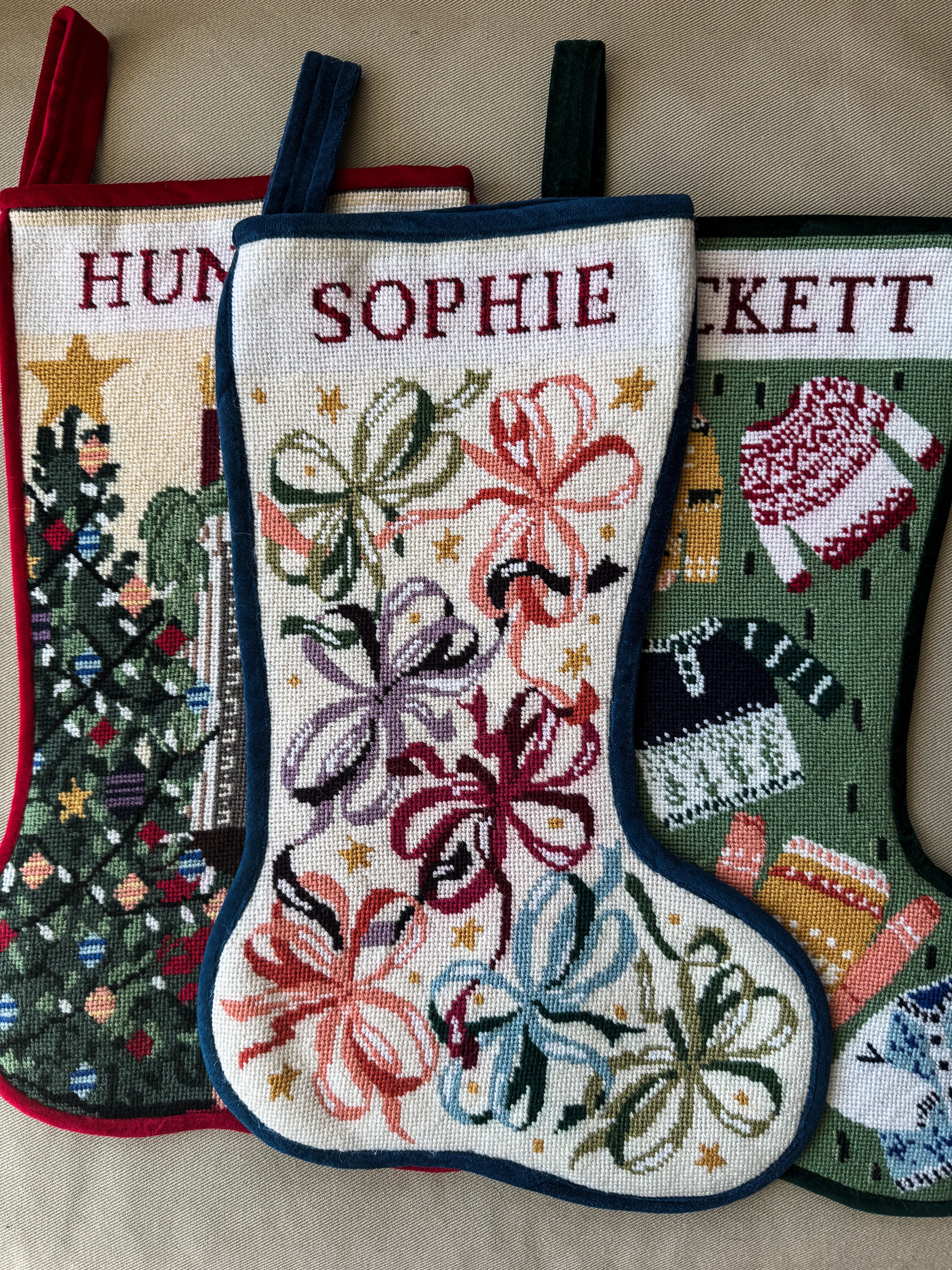 Ribbons Stitched Stocking