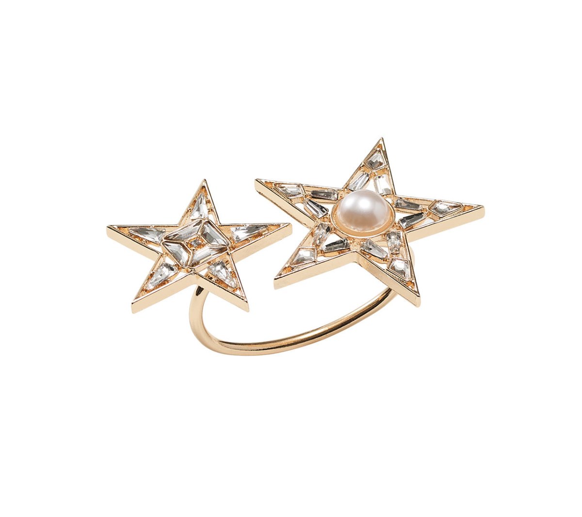 Kim Seybert, Inc.Star Napkin Ring in Gold & Crystal, Set of 4Napkin Rings