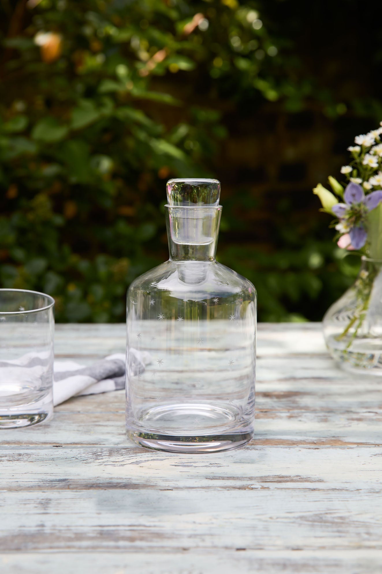 Crystal Decanter with Stars Design