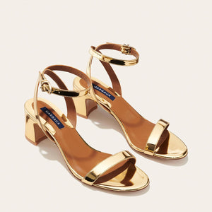 The Stella Sandal in Gold Mirror