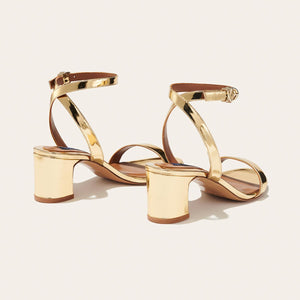 The Stella Sandal in Gold Mirror