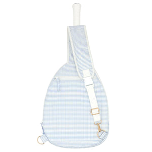 Power Blue Stripe Coated Tennis Bag