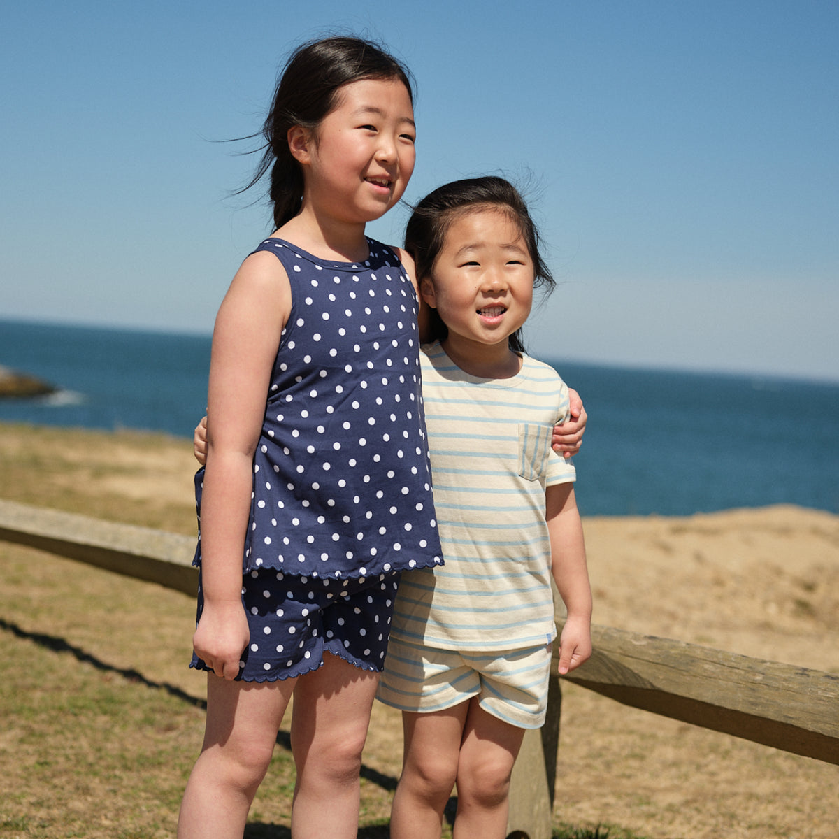 Girls Atlantic Dot Scalloped Short Set