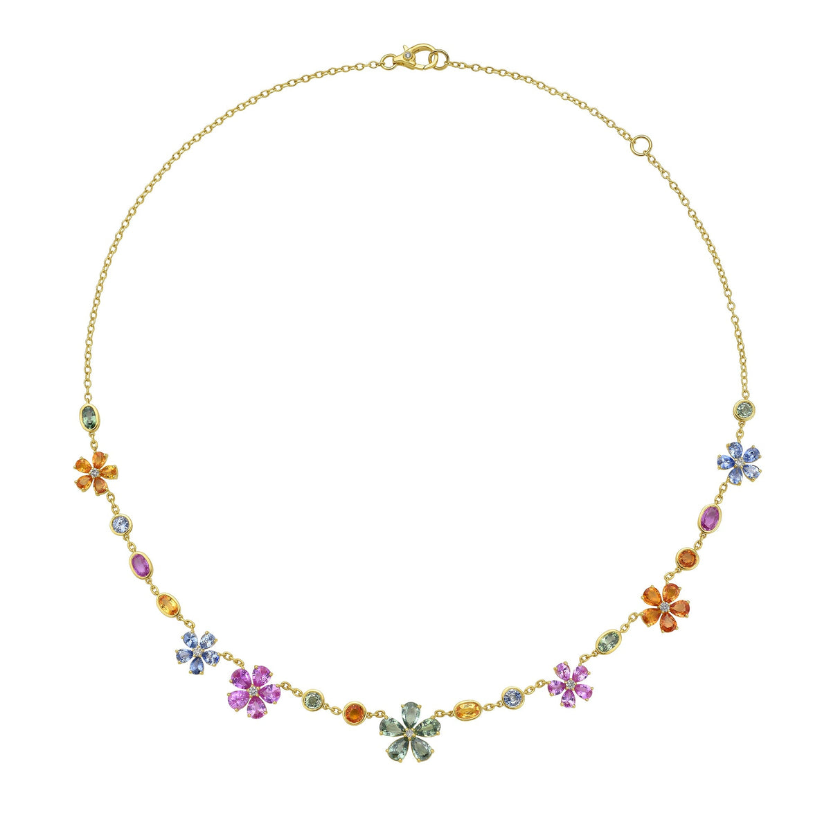 Superbloom Multi - Colored Sapphire Necklace - Jewelry - RUCHI New York