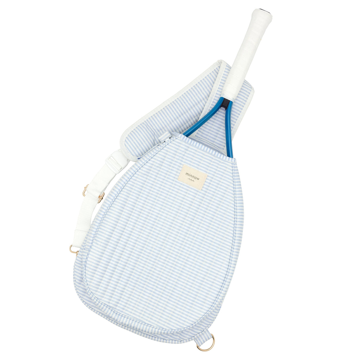 Power Blue Stripe Coated Tennis Bag