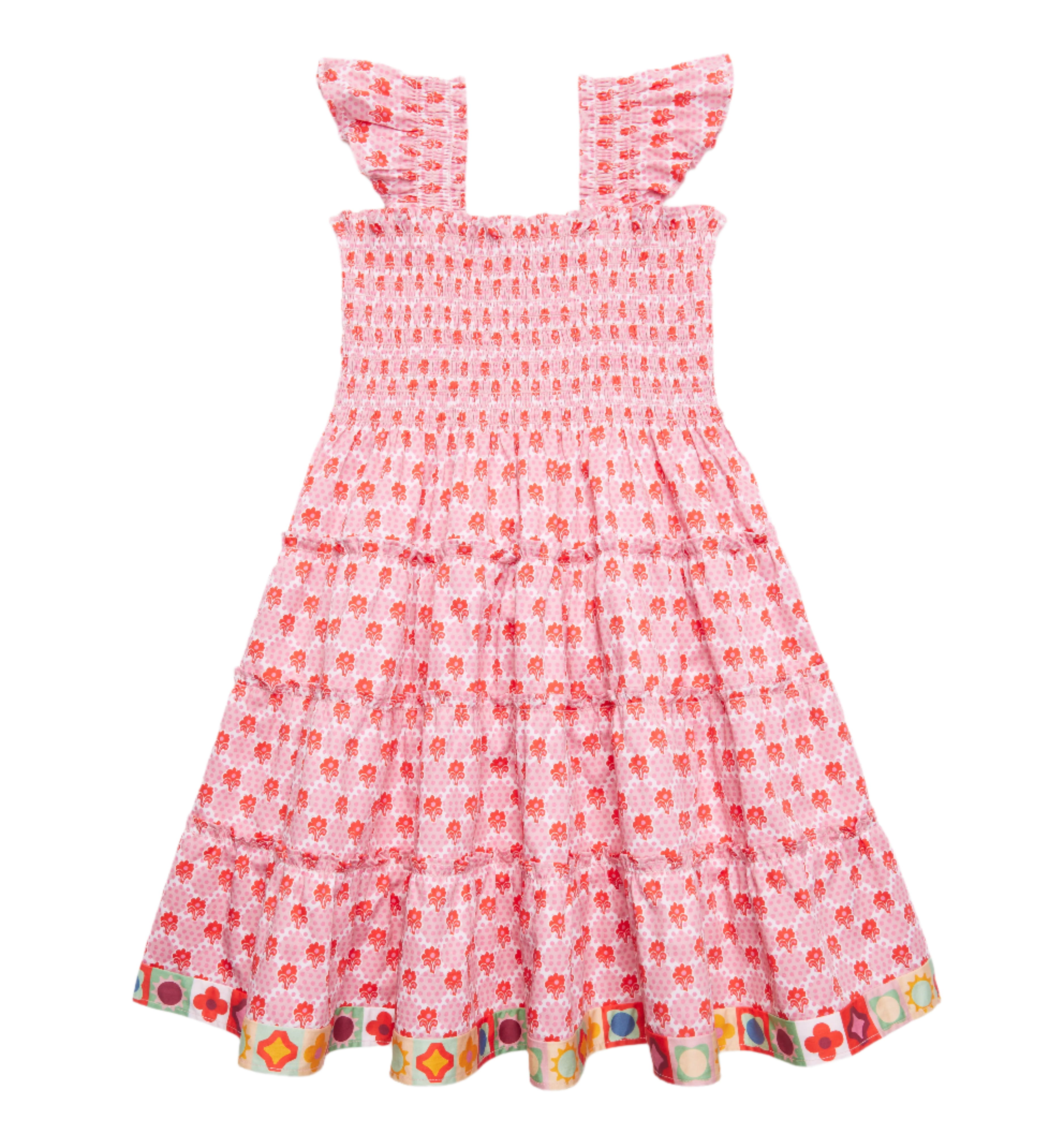 The Tiny Ellie Nap Dress in Pink Cala Check