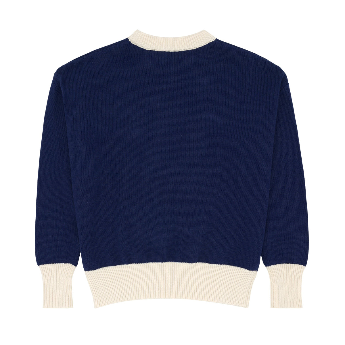 Women’s Navy With Cream Trim Knit Sweater