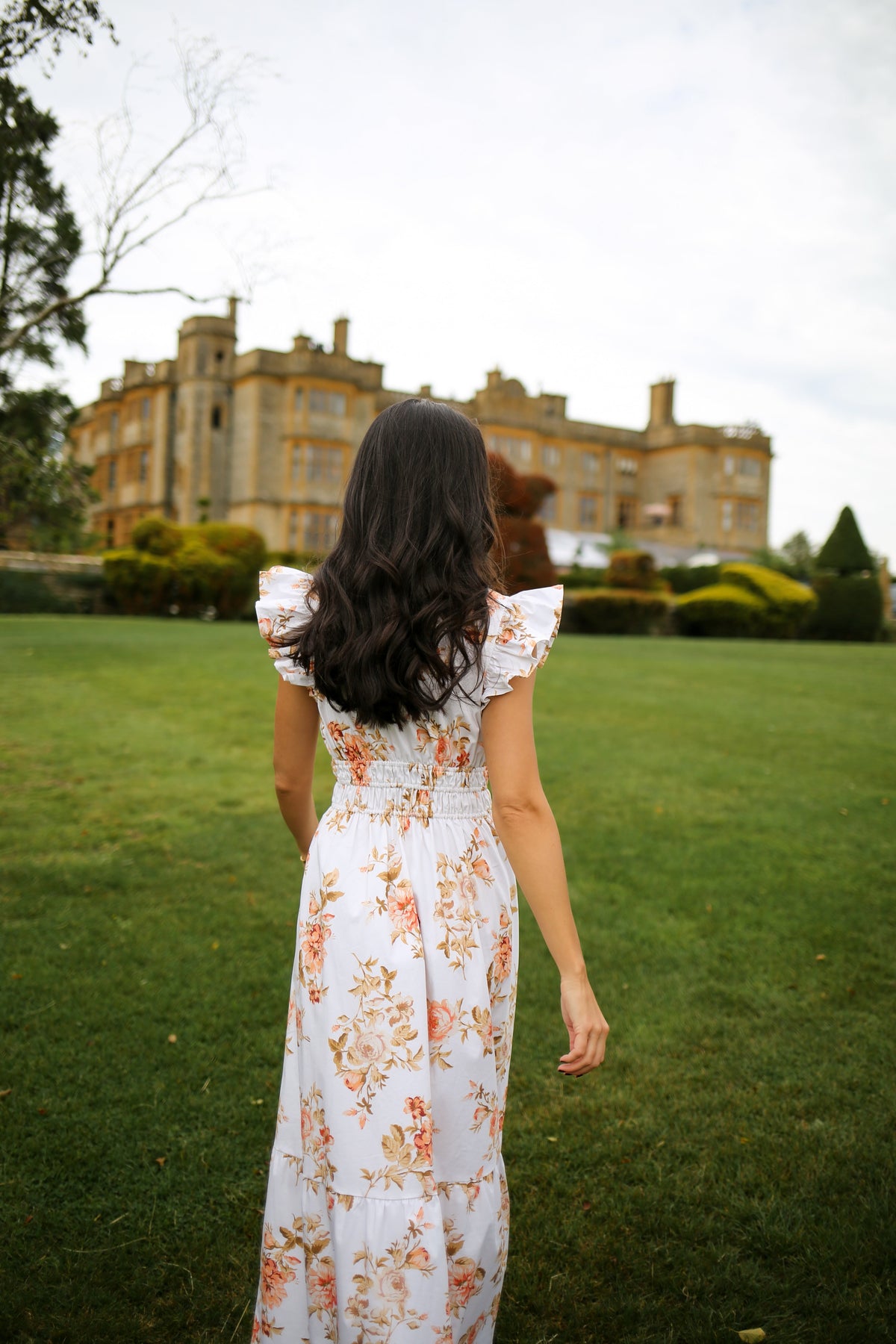 West Village Dress in Peach Floral